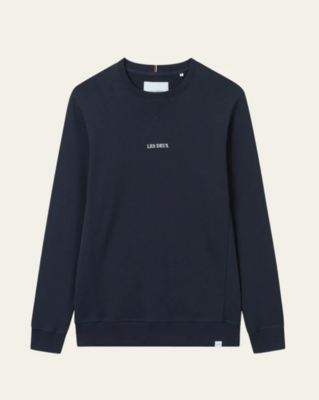 Sudadera Le deux azul marino letras blancas